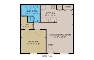 1 bed, 1 bath, 590 sqft, $675, Unit 8119-211AR