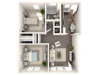  Floor Plan Two Bedroom
