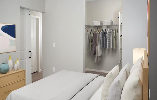 bedroom with closet