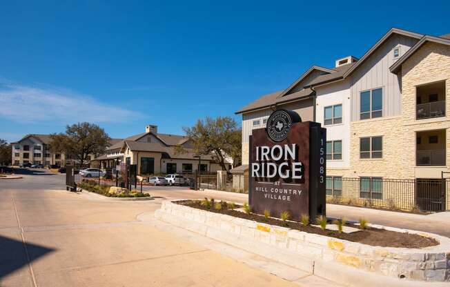 ironridge apartments welcome sign