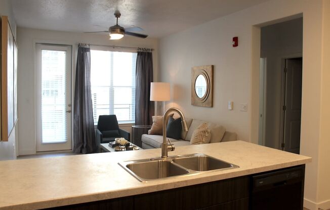 Counter in Kitchen at Arcadia Apartments