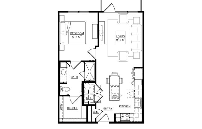1 bed, 1 bath, 690 sqft, $1,816