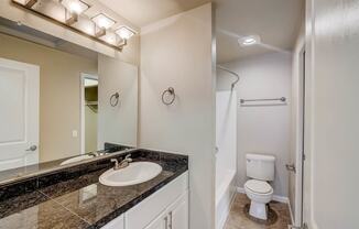 a bathroom with a sink and a toilet