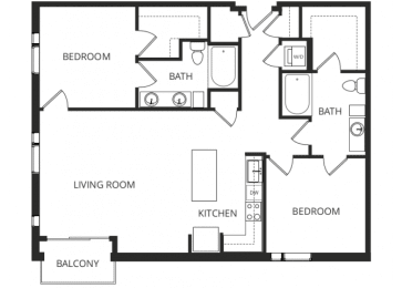 2 beds, 2 baths, 1,202 sqft, $2,050