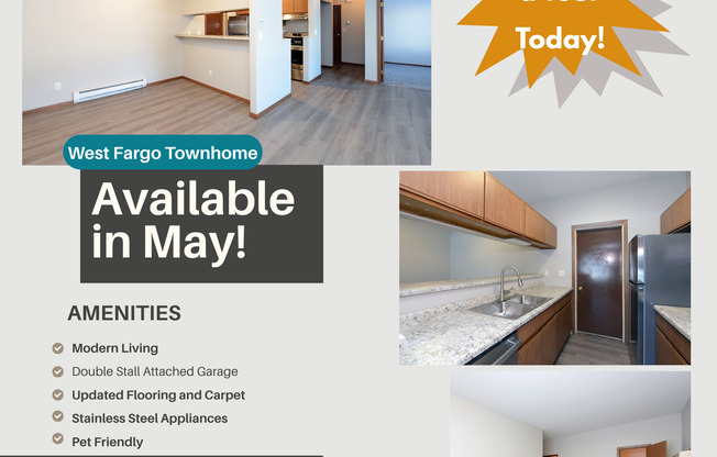Updated 2 Bed, 1 Bath Townhome in West Fargo!