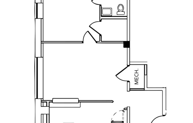 1 bed, 1 bath, 584 sqft, $1,935