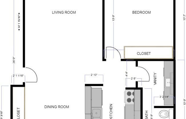 1 bed, 1 bath, 700 sqft, $1,149, Unit 4533-1