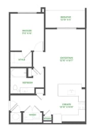 1 bed, 1 bath, 777 sqft, $1,464