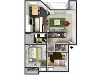 2 beds, 1 bath, 850 sqft, $1,925