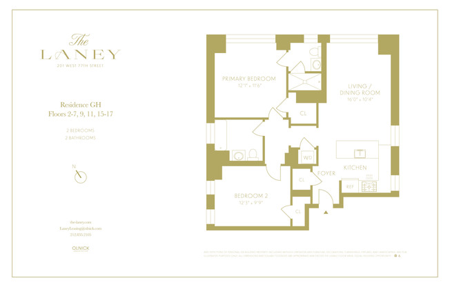 2 beds, 2 baths, 940 sqft, $9,450