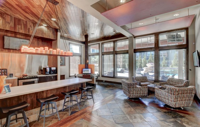 Common Area Kitchen at Berkshire Aspen Grove Apartments, Littleton