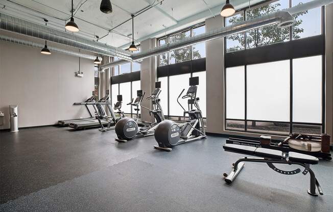 gym at The Shelby, Chicago, IL