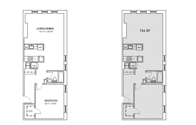 1 bed, 1 bath, 745 sqft, $2,035, Unit C-303