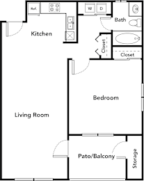 1 bed, 1 bath, 695 sqft, $1,199