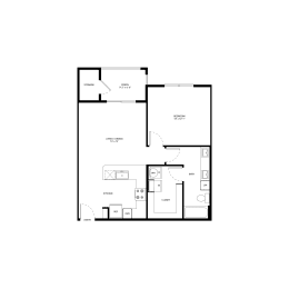 1 bed, 1 bath, 745 sqft, $1,349