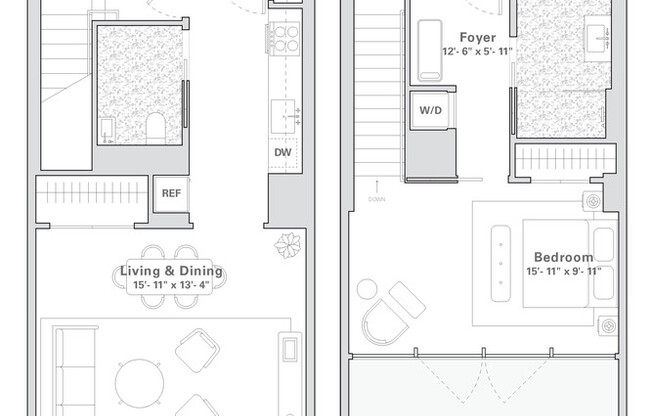1 bed, 1.5 baths, 930 sqft, $5,995, Unit 105