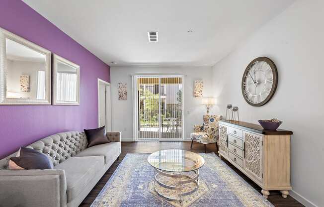 Living Room Interior at LEVANTE APARTMENT HOMES, Fontana, California