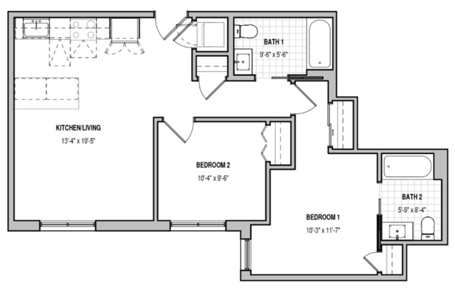 2 beds, 2 baths, 800 sqft, $2,995, Unit 511