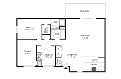 3 beds, 2 baths, 1,121 sqft, $2,225