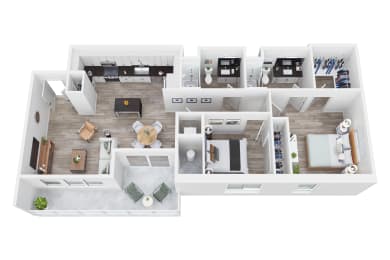 2 beds, 2 baths, 1,090 sqft, $2,675