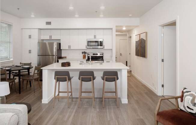 South Ridge Apartments Model Kitchen with Island