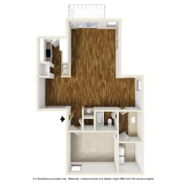 1 bed, 1 bath, 913 sqft, $1,133