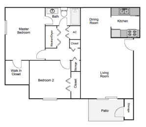 Autumn Chase spacious Two Bedroom One Bath Apartment Home Mobile, AL 36695