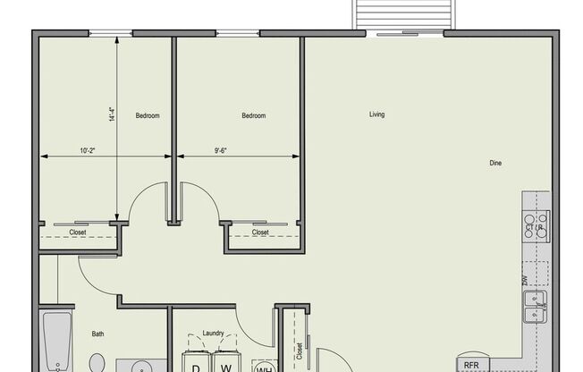 2 beds, 1 bath, 1,020 sqft, $2,225, Unit 130