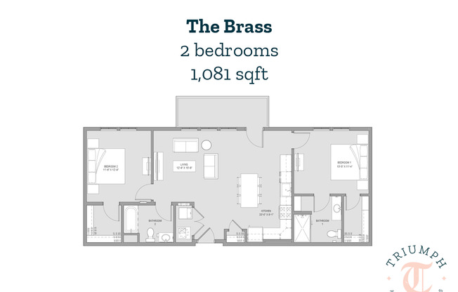 2 beds, 2 baths, 1,081 sqft, $1,599, Unit 318