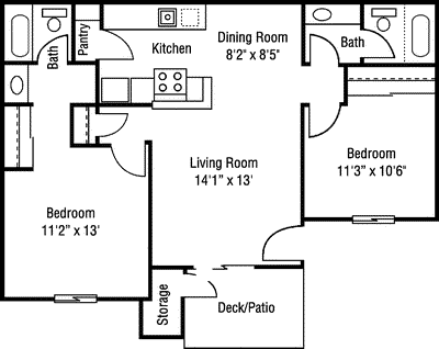 2 beds, 2 baths, 850 sqft, $3,125