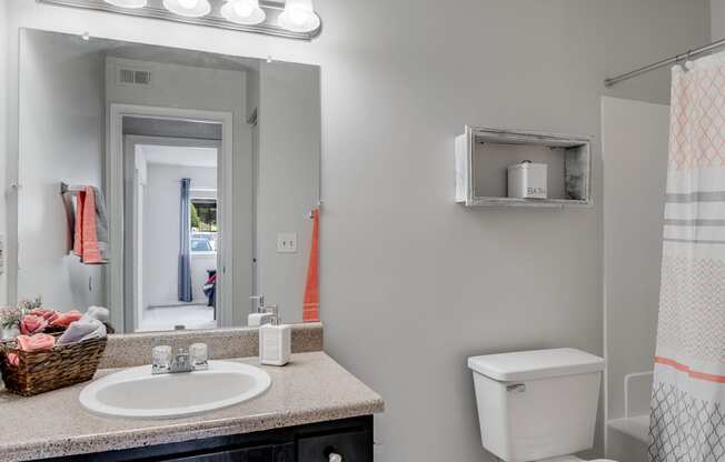 Bathroom Vanity With Overlight Mirror