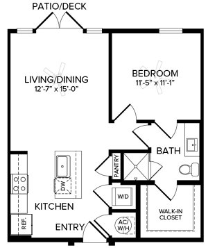 1 bed, 1 bath, 680 sqft, $1,378