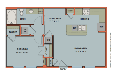 1 bed, 1 bath, 730 sqft, $2,025