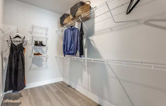 Walk-In Closets at The Prescott Luxury Apartments in Austin, TX