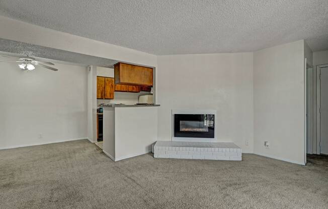 The Bradford Living Room and Fireplace Apartment for rent in Midland, TX