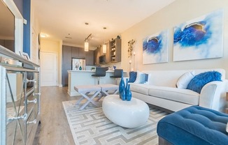Living Room Come Kitchen View at Link Apartments® West End, South Carolina