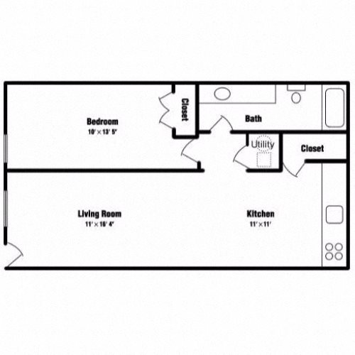 1 bed, 1 bath, 600 sqft, $759