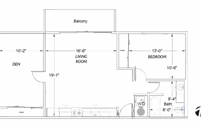 1 bed, 1 bath, 797 sqft, $2,795, Unit 10