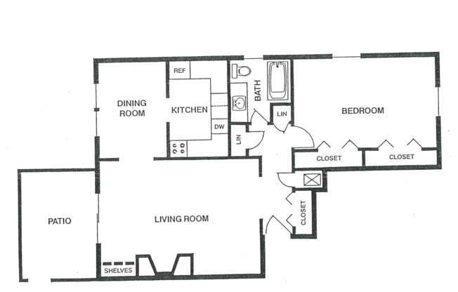1 bed, 1 bath, 930 sqft, $1,163, Unit 1901