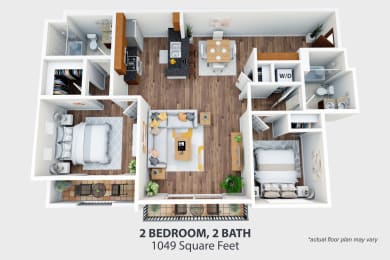 3 bedroom 2 bath floor plan  the residences at