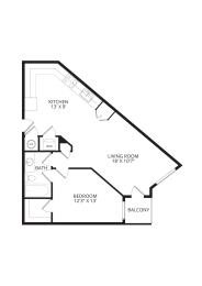 1 bed, 1 bath, 790 sqft, $1,565