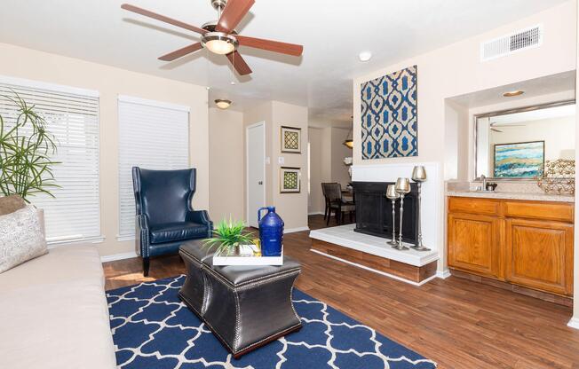 COZY UP TO THE WOOD BURNING FIREPLACE