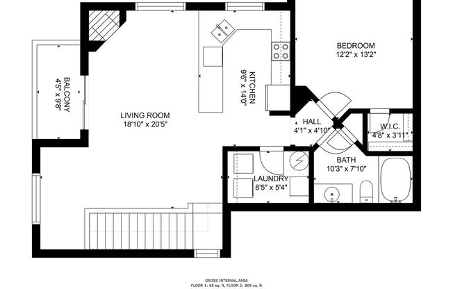 1 bed, 1 bath, 956 sqft, $1,350, Unit 5151 29th St 812