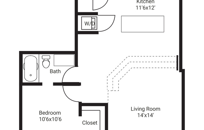 1 bed, 1 bath, 739 sqft, $2,000, Unit 607-407
