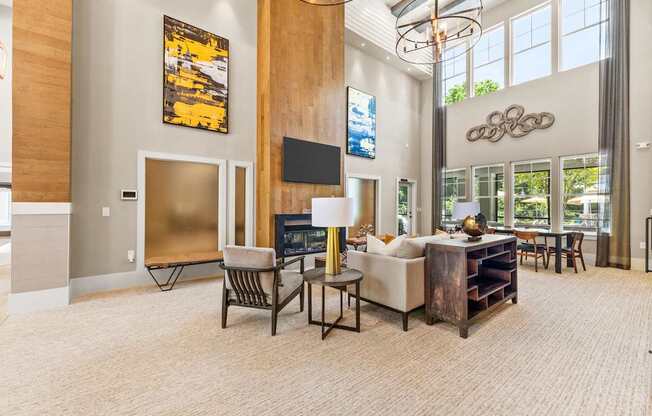 Langley Pointe Apartments | Clubhouse w/ Seating Area