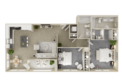 2 beds, 2 baths, 967 sqft, $2,727