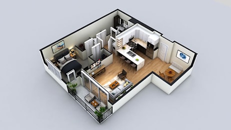 1 bed, 1 bath, 990 sqft, $2,588