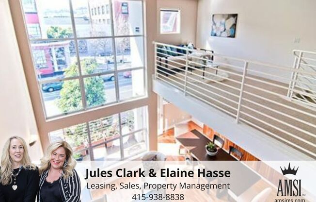 Bi-level Live/Work Loft w/Enclosed Primary Suite~Parking~Storage Locker~AMSI Jules Clark