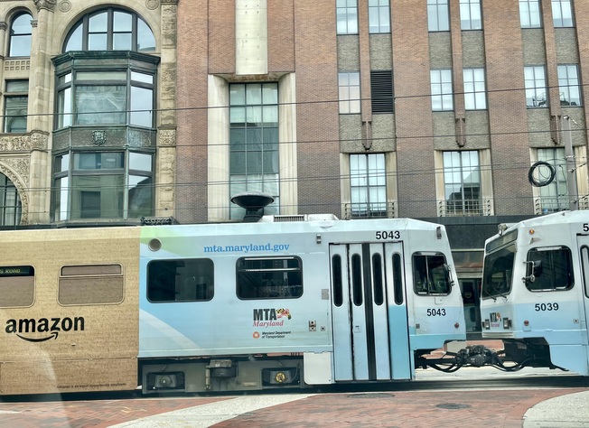 Downtown Baltimore's MTA Light Rail