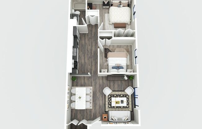 2 beds, 1 bath, 800 sqft, $1,100, Unit 855 - 16
